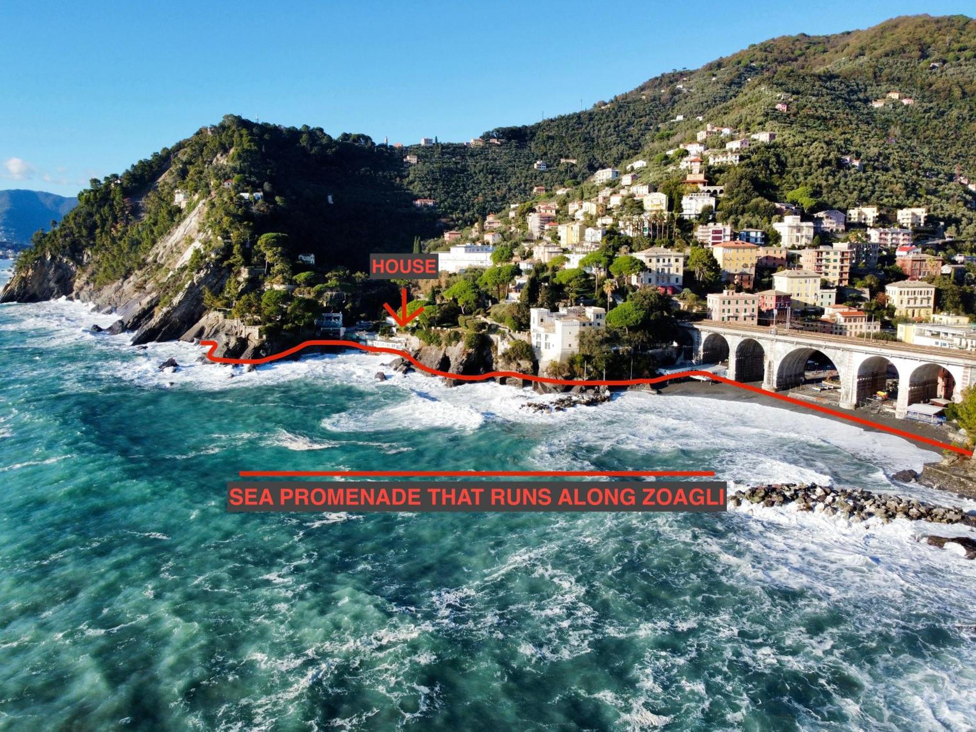 Ferienwohnung Un Passo Dal Mare Zoagli Exterior foto